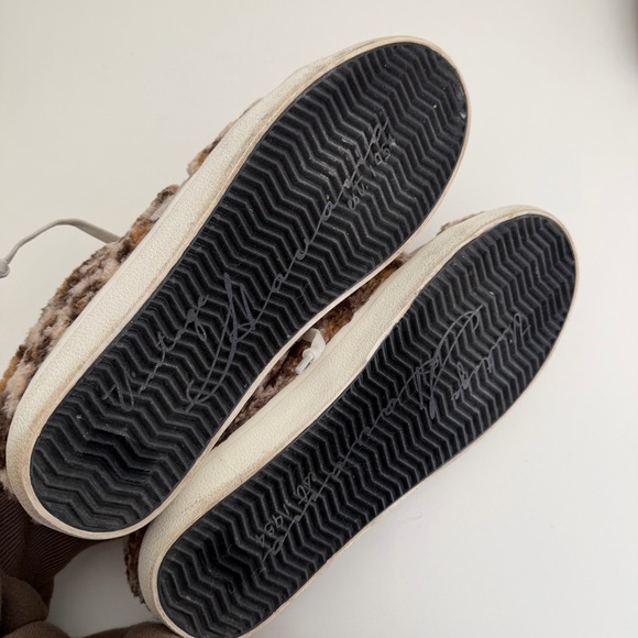 Vintage Havana Faux Sherpa Leopard Print Sneakers Size 10 Cozy - Picture 4 of 7